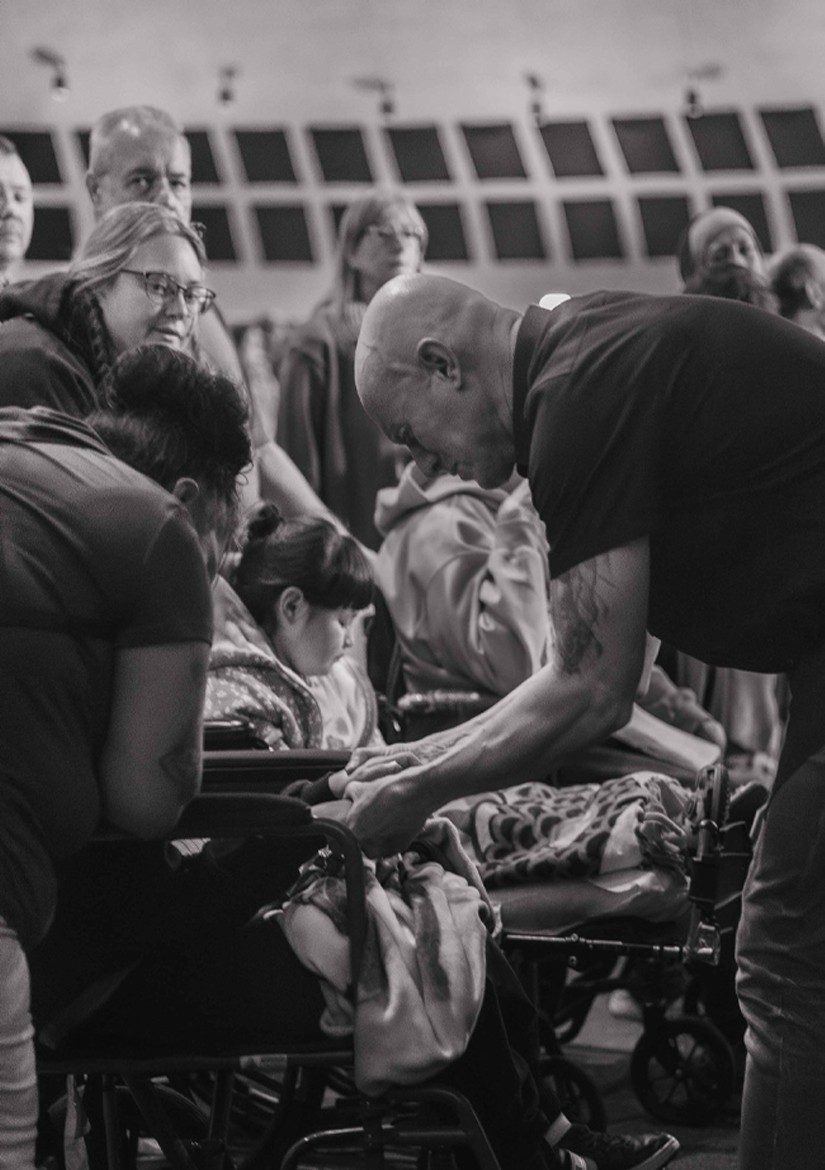 Legacy Church praying over first responders