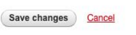 Save changes is at the bottom of the profile edit form.